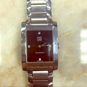 ESQ by Movado stainless steel and diamond watch